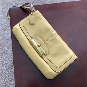 Coach Kristen leather large flap wristlet wallet